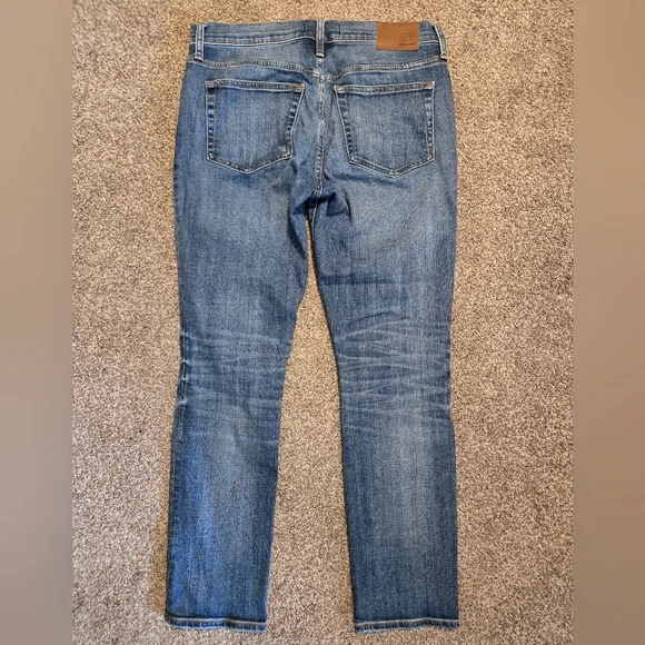 Madewell stretchy distressed blue denim skinny jeans size 33 in great condition - Picture 7 of 7